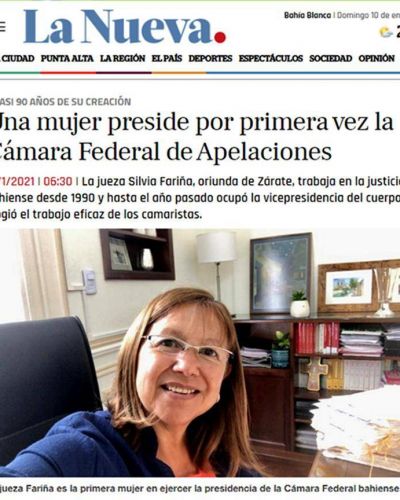 Zarateños Destacados: Es de Zárate, la primera mujer que preside la Cámara Federal de Apelaciones de Bahía Blanca