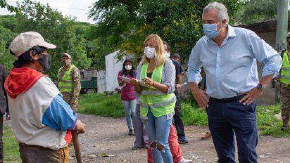 El Gobernador Gerardo Morales particip del rastrillaje epidemiolgico en barrio Alto Comedero