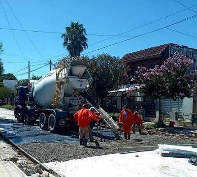 Merlo: avanzan obras de pavimentaci�n en Parque San Mart�n