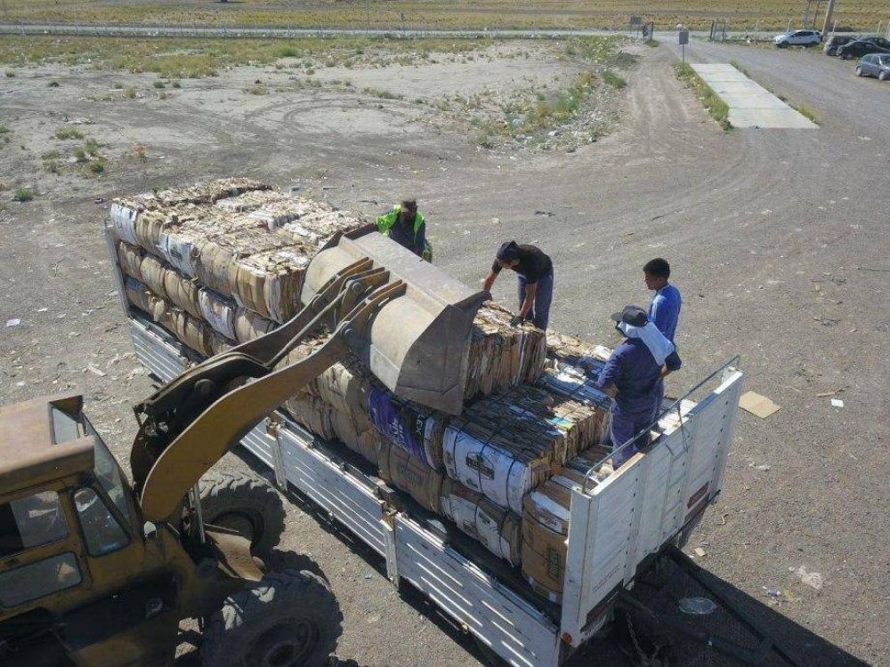 Ms de 20.000 kilos de cartn partieron desde Viedma para su reciclado