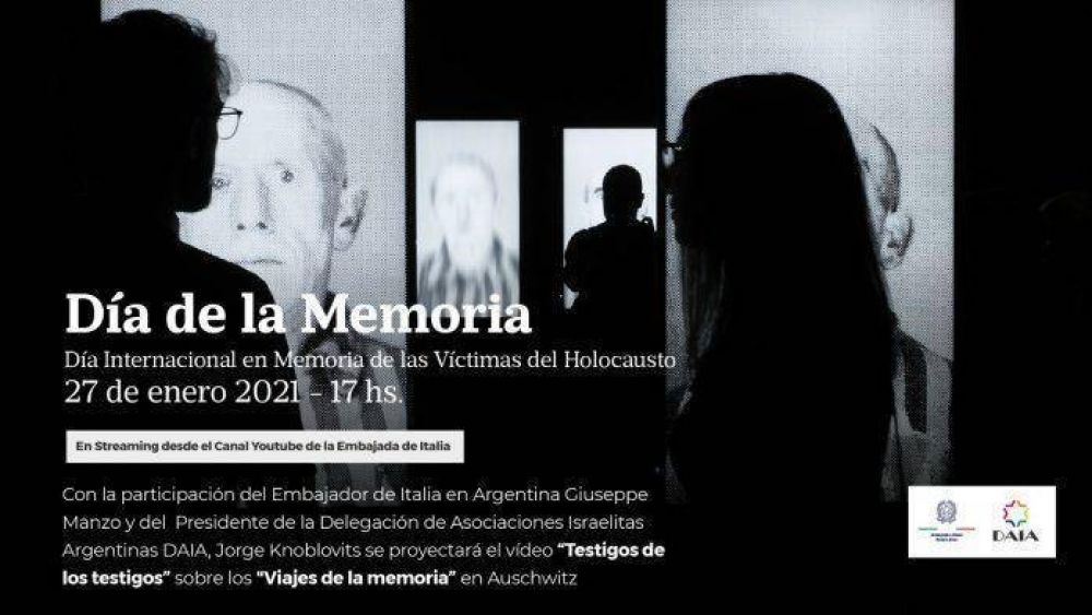 La DAIA y la Embajada de Italia realizarn una ceremonia conjunta por el Da Internacional de la Memoria de las Vctimas del Holocausto