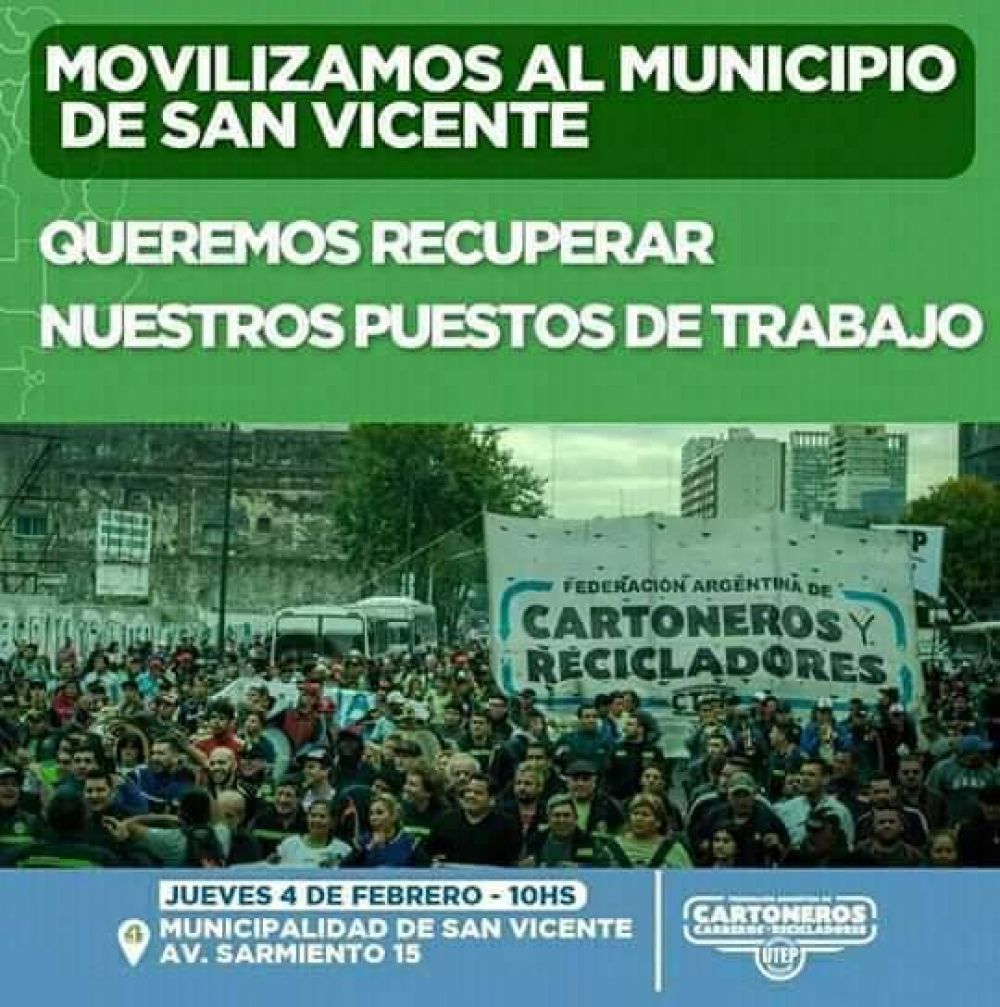 Recicladores se movilizar�n a la Municipalidad para pedir que los dejen volver a trabajar en el Ecopunto