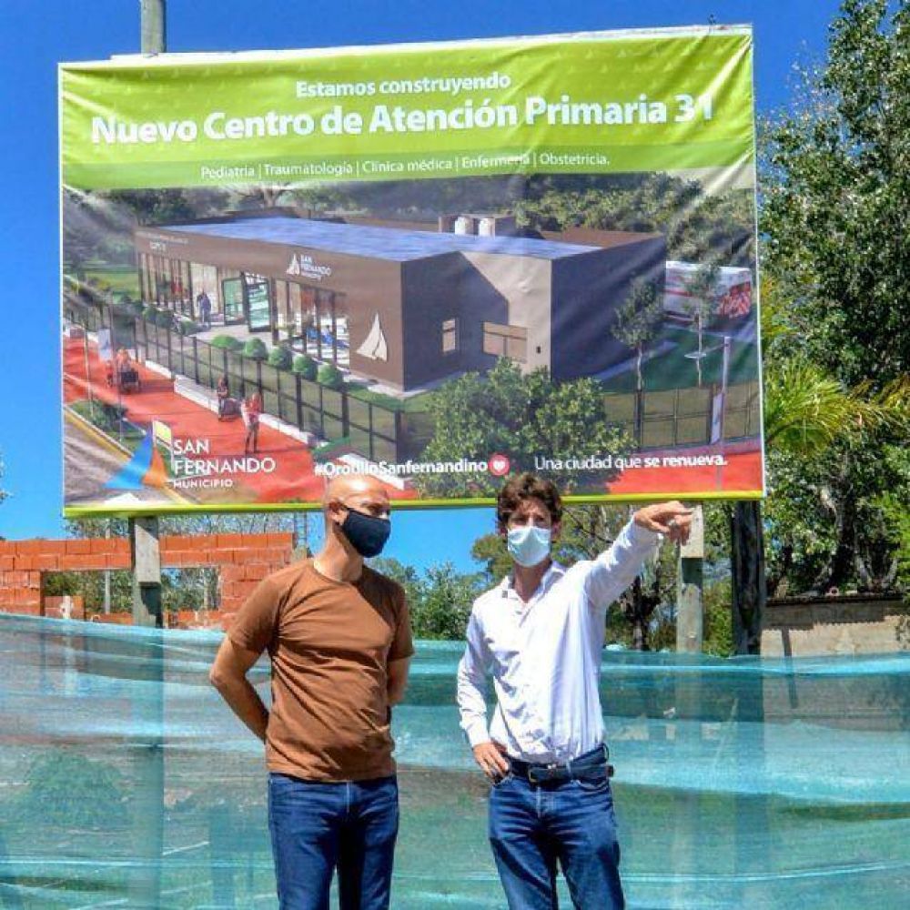 Juan Andreotti recorri la obra del nuevo Centro de Salud 31 de San Fernando