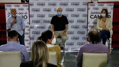 Larreta, Vidal y Grindetti, juntos en Lan�s