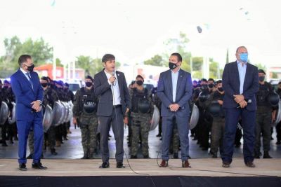 Entregaron 30 patrulleros y 10 motos para reforzar la seguridad en Varela