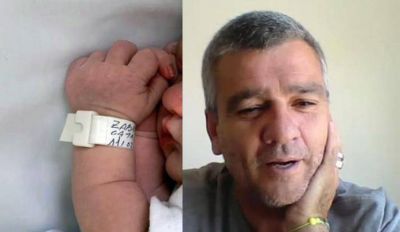 Marche un babero: naci� Catalina Juana, la primera nieta del intendente de Hurlingham Juan Zabaleta