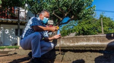 Las Flores: Gelen� recorri� obras en ejecuci�n