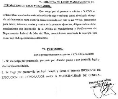 Bonificaciones docentes: la abogada defensora pidi� embargar al Concejo Deliberante por no pagar sus honorarios