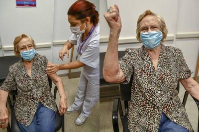 Argentina lleg� al mill�n de vacunados con una mujer de 90 a�os