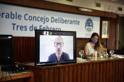 Aislado por Covid, Valenzuela inaugur un nuevo perodo de sesiones en Tres de Febrero y cuestion la vacunacin vip