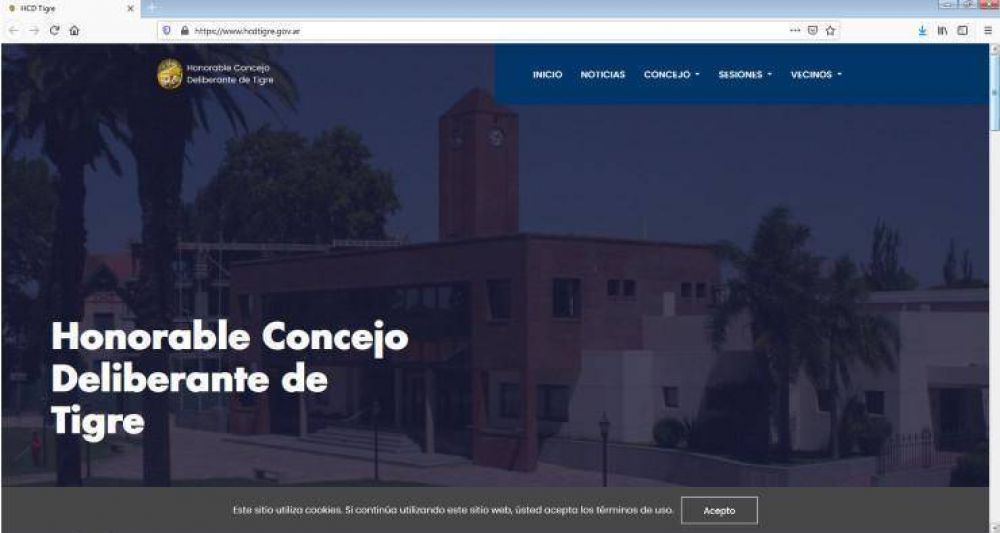 El Concejo Deliberante de Tigre present su sitio web oficial