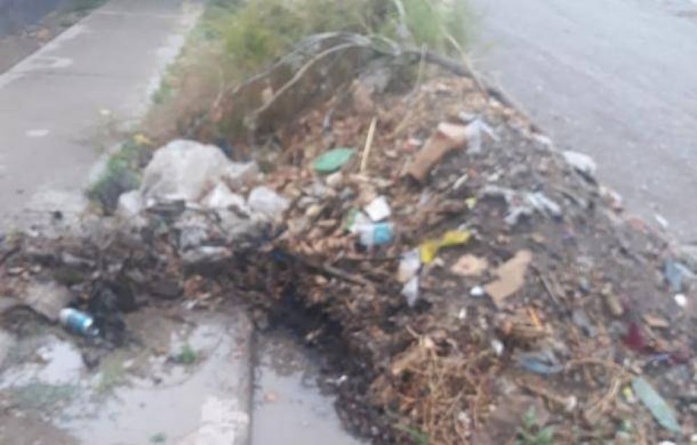 Vecinos del barrio Villa Rita, enojados por la acumulacin de basura en sus calles