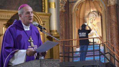 Dolor y repudio de Jorge Lugones por el robo en la Catedral de Lomas de Zamora: 