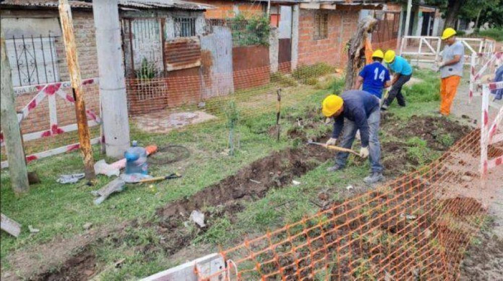 San Justo: comenz la ejecucin de obras de agua potable en el barrio Puerta de Hierro