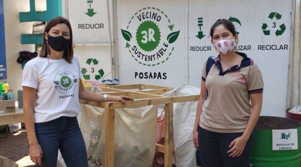 Desde el programa Vecino Sustentable de Posadas se trabaja en convertir residuos plsticos en eco-bloques