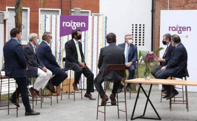 Chornobroff acompa�� al presidente Alberto Fern�ndez en recorrida por la empresa Ra�zen