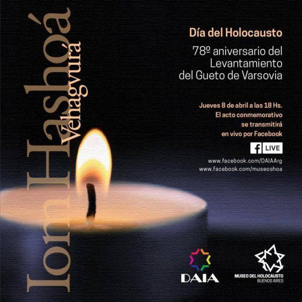 Da del Holocausto: La DAIA y el Museo del Holocausto de Buenos Aires invitan al acto central
