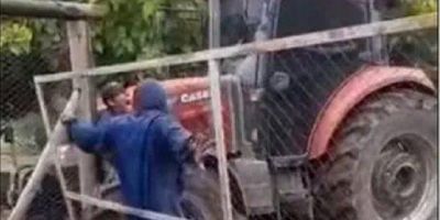 [VIDEO] Indignante: el due�o de un campo atropell� con un tractor a un trabajador que le reclamaba una deuda salarial