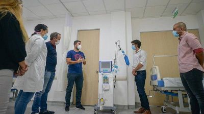 Juan Andreotti present� la ampliaci�n de camas de terapia en el Hospital Municipal de San Fernando