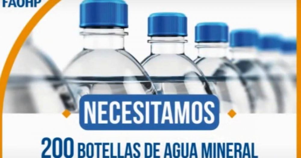Lanzaron una campaña para juntar agua mineral para nenes trasplantados