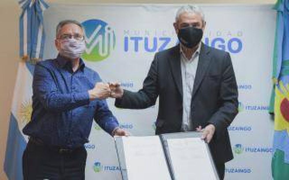 Ituzaing: Descalzo y Ferraresi encabezaron firma del convenio 