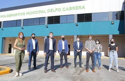Los ministros Ferraresi y Lammens recorrieron polideportivos municipales de Avellaneda