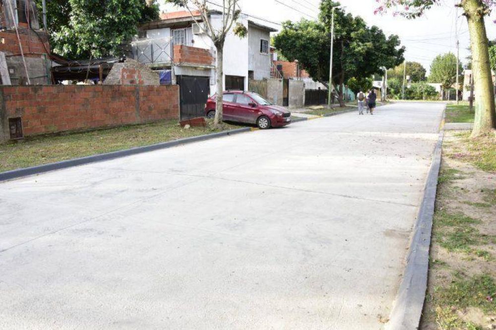 Pavimentaron dos calles en el barrio Magdalena de Los Polvorines