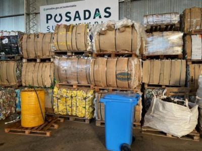 La planta de reciclaje de Posadas recibe y trata por d�a 5500 kilos de residuos inorg�nicos