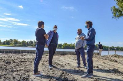 Juan Andreotti recorri� la recuperaci�n de 2 hect�reas de espacio verde para ampliar el Parque N�utico