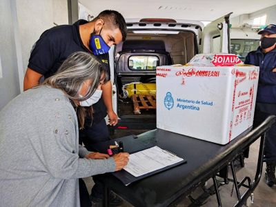 Llegaron a la provincia 7.200 dosis de la vacuna Sputnik V