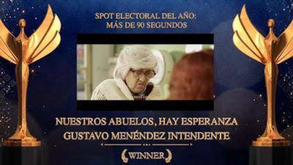 premio internacional para el spot electoral del intendente Gustavo Menndez
