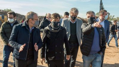 Kicillof y Zabaleta recorrieron las obras para unir Combate Pav�n y Ruta 4