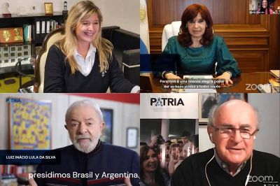 Cristina Kirchner y Lula da Silva compartieron un acto virtual