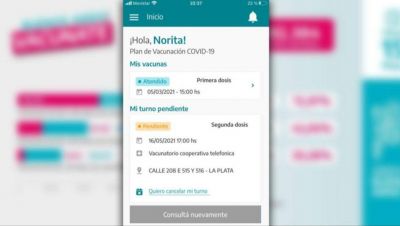 Atentos al celu, Provincia otorg� nuevos turnos para la segunda dosis de Sinopharm