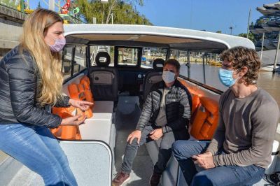 Juan Andreotti present� una nueva lancha para asistir a los vecinos del Delta