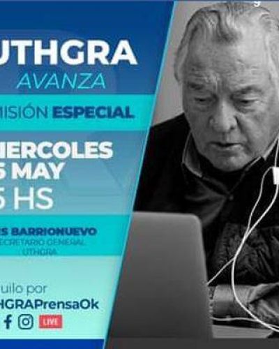 Jos� Luis Barrionuevo har� un vivo por las redes sociales de UTHGRA