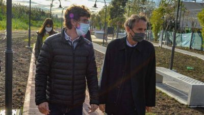 Andreotti y Katopodis recorrieron obras en San Fernando