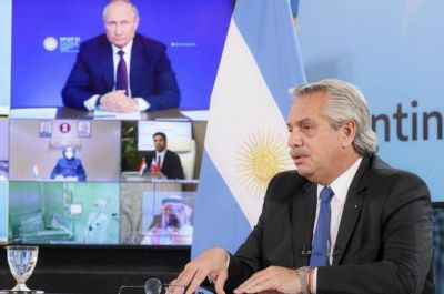Alberto Fern�ndez agradeci� a Putin por la Sputnik V: 