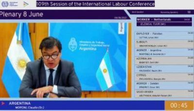 OIT: Discurso del ministro de Trabajo, Claudio Moroni