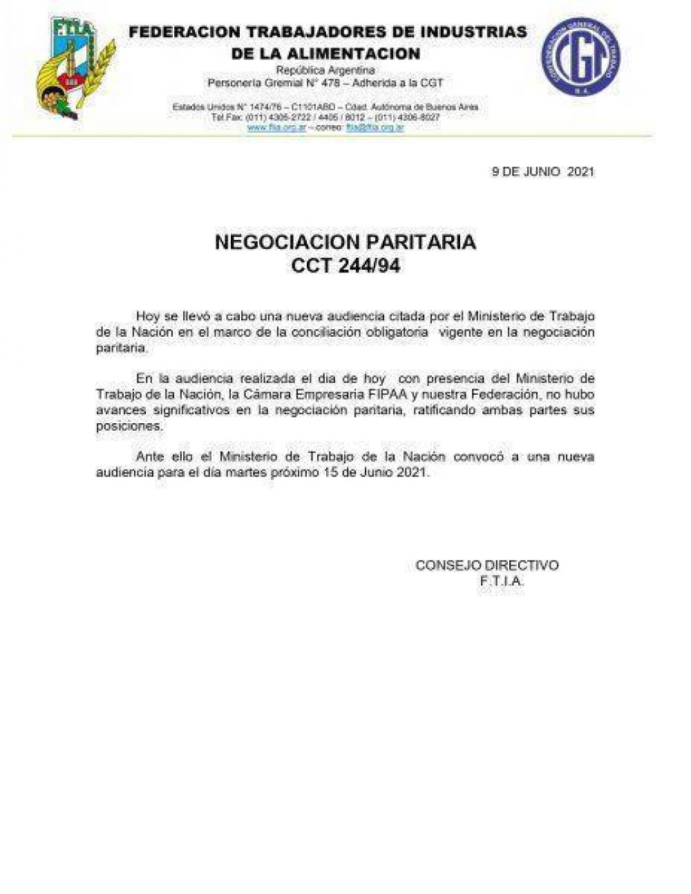 Paritarias: Alimentacin rechaz una nueva propuesta de la patronal