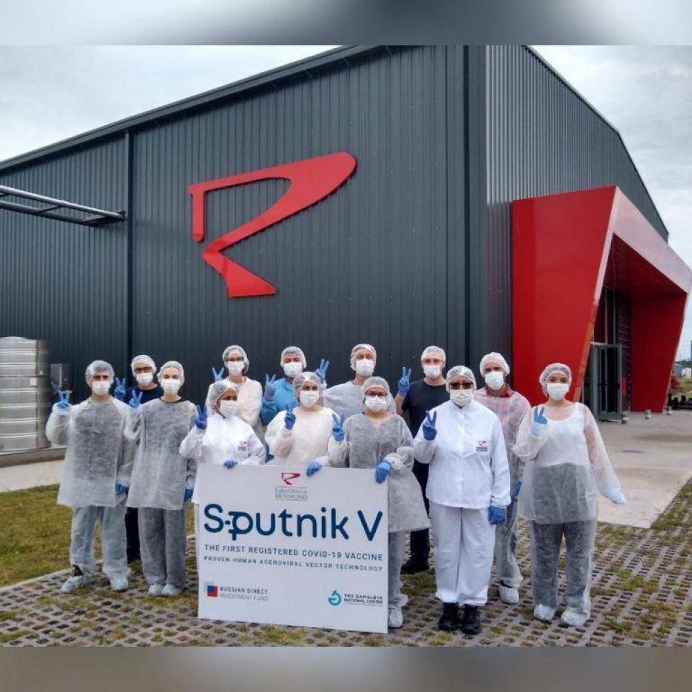 Vamos, Argentina! El laboratorio Richmond finaliz la produccin del primer lote de vacunas Sputnik V