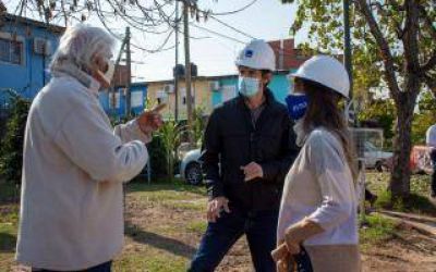 Galmarini, Andreotti y Marinucci recorrieron obras que AySA y Trenes llevan adelante en San Fernando