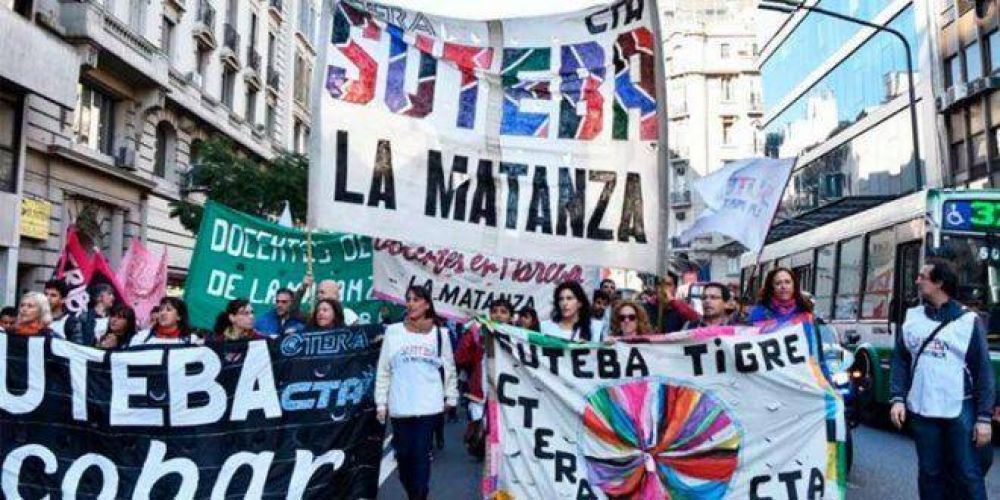 Sectores opositores de SUTEBA iniciaron un paro contra la vuelta a las clases presenciales