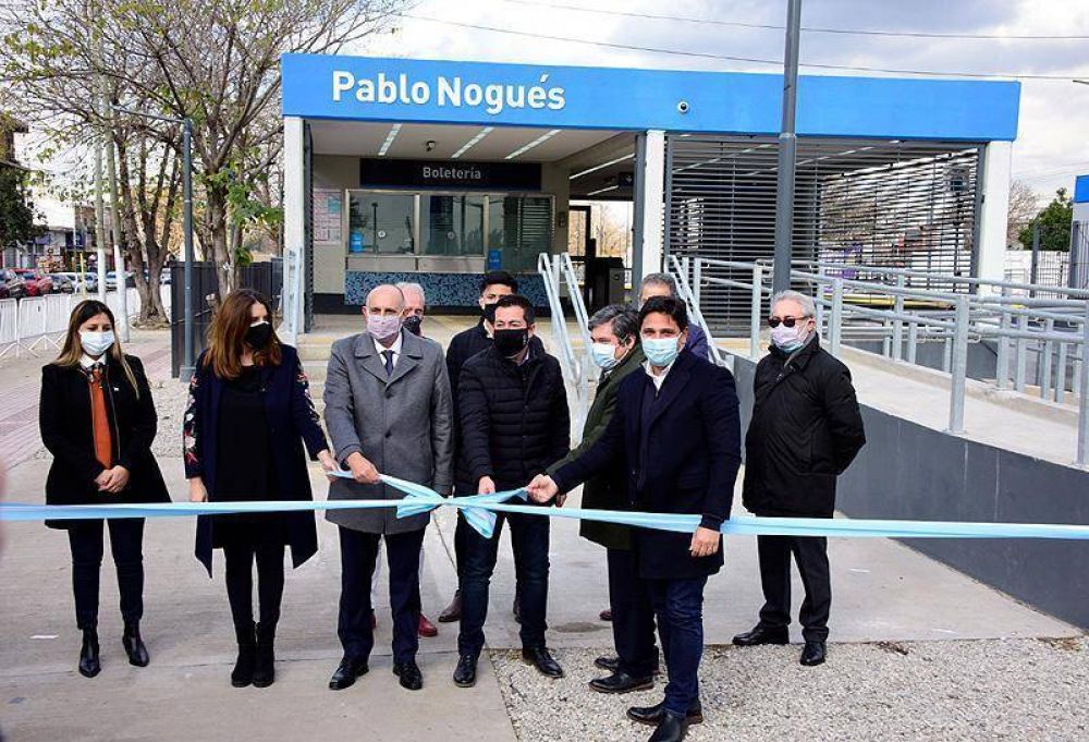 Nardini y Guerrera inauguraron la cuarta estacin renovada de Malvinas Argentinas
