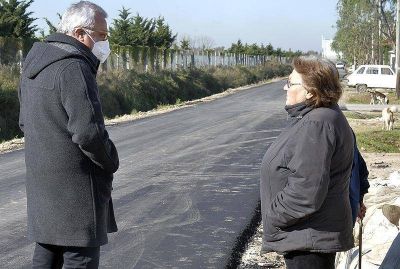 Julio Zamora recorri� obras de gas, poda y pavimentos realizadas con fondos municipales