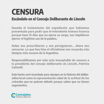 Concejales de Lincoln denunciaron censura ante el esc�ndalo del �Respirador Vip�