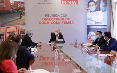 Alfredo Del Mazo se re�ne con directivos de FEMSA