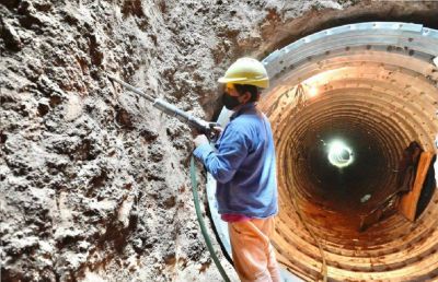 Monte Grande: finalizan la conexión por debajo de las vías de la obra hídrica de Colón