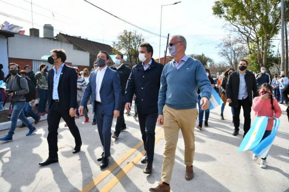 Watson, Massa y Bianco inauguraron importante obra vial en Florencio Varela