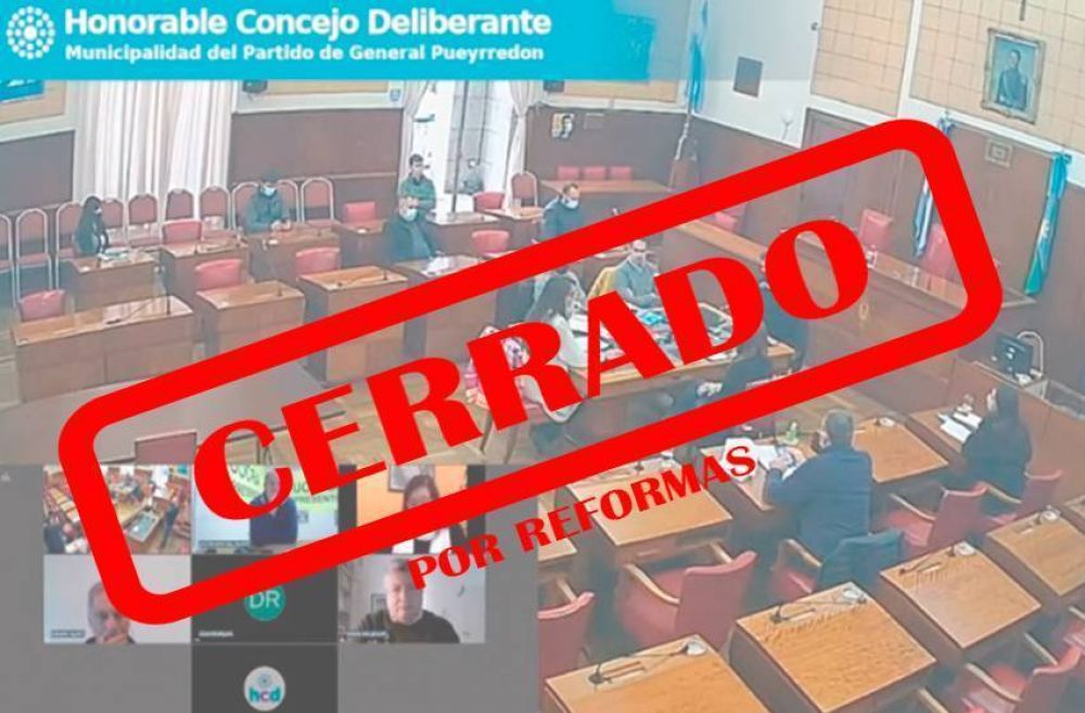 Cerrado por reformas: no habr actividad en el Concejo Deliberante